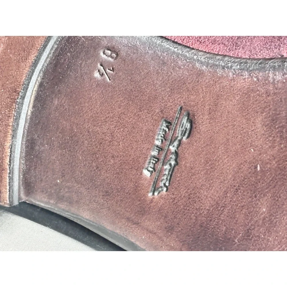 Santoni Suede Chukka Boots Burgundy Brown Italy Size 8.5 Luxury Made In Italy